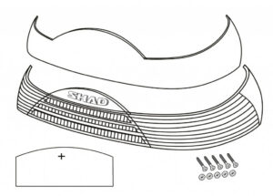 Odrazky SHAD D1B465CAR for SH46 červená