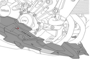 Spoiler motoru PUIG 21481N černý pro HONDA CB 750 Hornet 2023-2026