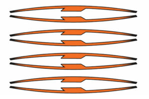 Linka na ráfek PUIG 21833T oranžová linky na ráfek - sada 8ks