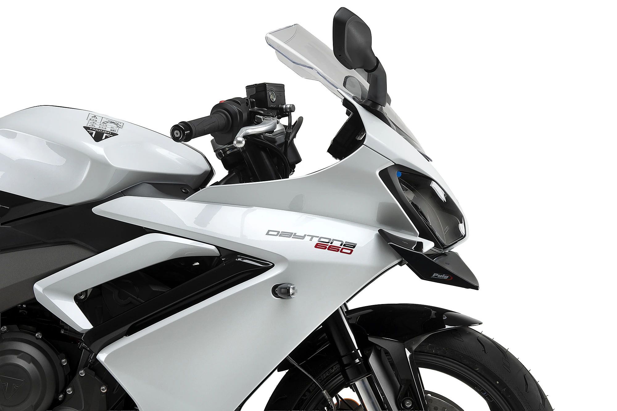 Přední spoilery PUIG GP 22832N černý pro TRIUMPH Daytona 660 2024-2025 - Obrázek 3