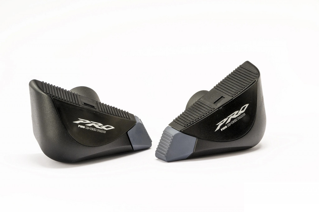 Pádové protektory rámu PUIG PRO 5293N černý s šedou gumou pro SUZUKI GSR 600 / A 2006-2011