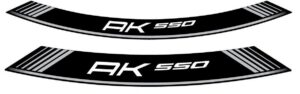 Linka na ráfek PUIG AK550 9630P stříbrná linky na ráfek - sada 8ks