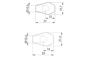 Záslepky pod miniblinkry PUIG 9655N černý