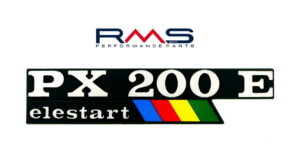 Emblém RMS 142720800 na boční panel pro PIAGGIO/VESPA PX 200 1979-2003