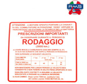 Štítek RMS 142721030 červená "Rodaggio"