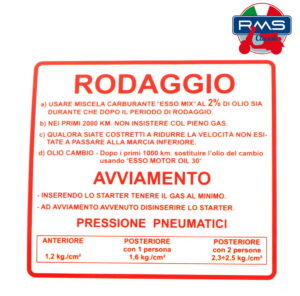 Štítek RMS 142721050 červená "Rodaggio"