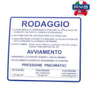 Štítek RMS 142721070 modrá "Rodaggio"