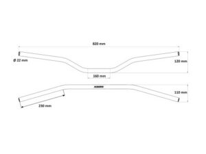 Řídítka ACCOSSATO HB013 Hliníkové provedení s konstantním průměrem 22 mm červená