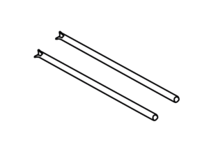 Náhradní čepy víka pro motocyklové kufry SHAD 201121R pro SH39, SH40, SH45 a SH46 (D3X60 ZN)