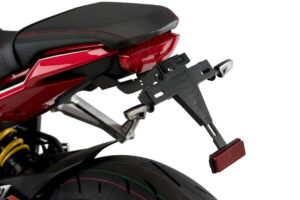 Nastavitelný držák SPZ PUIG 20565N černý pro HONDA CB 650 R 2021-2026, HONDA CBR 650 R 2021-2026