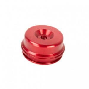 Víčko / zátka expanzní nádobky zadního tlumiče K-TECH KYB 211-200-290 49x23mm černé CRF450R 2017> (vč. ventilu)