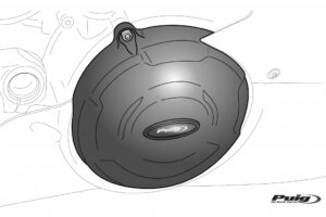 Ochranné kryty motoru PUIG 21241N černý zahrnuje pravý, levý kryt a kryt alternátoru pro BMW S 1000 XR 2020-2026, BMW M 1000 XR 2024-2025