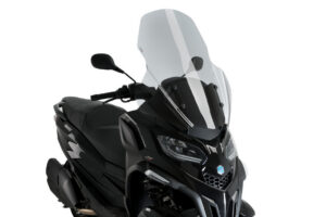 Plexi štít PUIG V-TECH LINE TOURING 21374H kouřová pro PIAGGIO/VESPA MP3 400 2022-2024, PIAGGIO/VESPA MP3 530 2022-2024