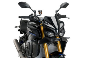 Přední spoilery PUIG DOWNFORCE 21471J matná černá pro YAMAHA MT-10 1000 2022-2026