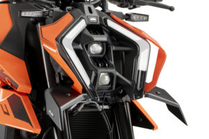 Přední spoilery PUIG DOWNFORCE 22178J matt clack pro KTM Duke 990 2024-2025, KTM Duke 990 R 2024-2025