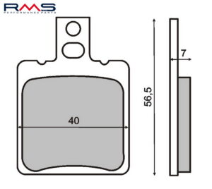 Brzdové destičky RMS 225100010 organické pro YAMAHA TDR 125 1993-1994