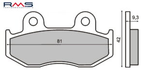 Brzdové destičky RMS 225100270 organické pro HONDA SH 125 2001-2009, SUZUKI AN 400 Burgman 1999-2002