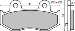 Brzdové destičky RMS 225100670 organické pro SUZUKI AN 400 Burgman 2003-2006