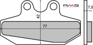 Brzdové destičky RMS 225100740 organické pro YAMAHA XT 125 X 2005-2011