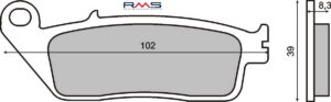 Brzdové destičky RMS 225100870 organické