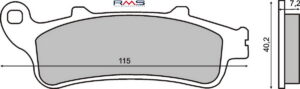 Brzdové destičky RMS 225100970 organické pro KAWASAKI Z 650 2017-2019