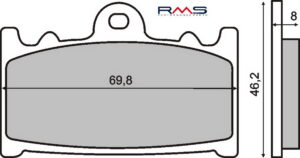 Brzdové destičky RMS 225101150 organické pro SUZUKI GSX-R 600 1997-2000
