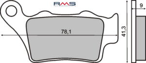Brzdové destičky RMS 225101330 organické