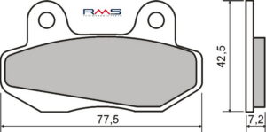 Brzdové destičky RMS 225102590 organické