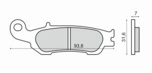 Brzdové destičky RMS 225102840 organické
