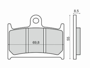 Brzdové destičky RMS 225103030 organické pro SUZUKI GSF 1200 Bandit / S 1996-2000