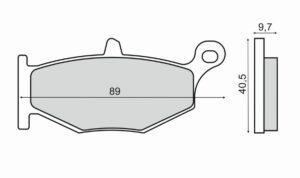 Brzdové destičky RMS 225103060 organické pro SUZUKI GSR 600 / A 2006-2011