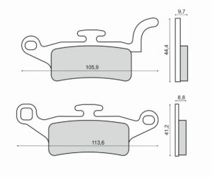 Brzdové destičky RMS 225103250 organické pro YAMAHA Xenter 125 2012-2017