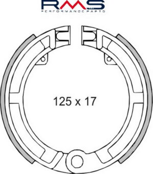 Brzdové čelisti RMS 225120170 pro PIAGGIO/VESPA PK 50 1982-1990, PIAGGIO/VESPA PK 80 1982-1986