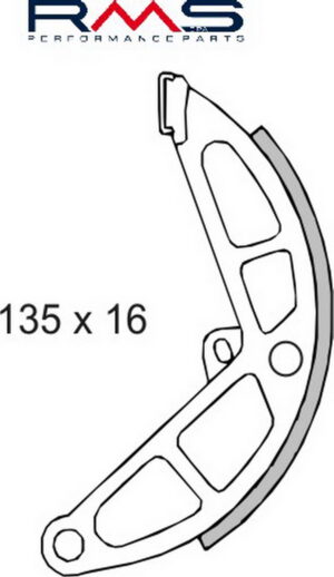 Brzdové čelisti RMS 225120230 pro PIAGGIO/VESPA Ciao 50 1972-1988