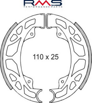 Brzdové čelisti RMS 225120350 zadní pro PIAGGIO/VESPA Liberty 125 / S (2006<) 2006-2008, PIAGGIO/VESPA LX 50 2005-2013