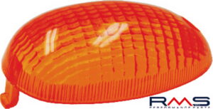 Sklo blinkru - levé přední RMS 246470060 oranžová Homologace