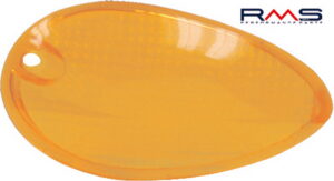 Sklo blinkru - pravé přední RMS 246470110 oranžová Homologace pro PIAGGIO/VESPA Liberty 50 2T 1997-2002, PIAGGIO/VESPA Liberty 125 (<2002) 2001-2002