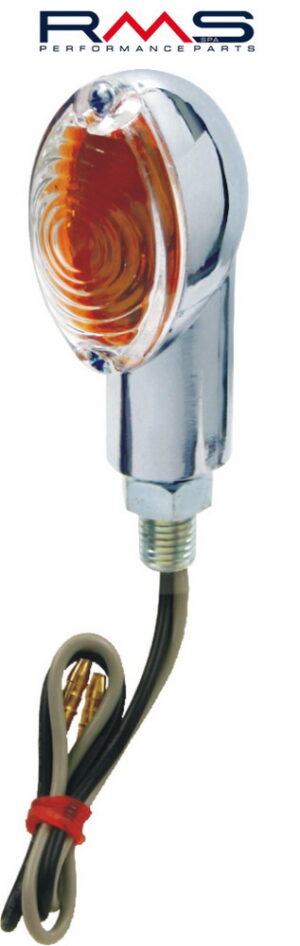 Blinkr RMS 246480120 chromový vzhled, průhledné sklo Homologace
