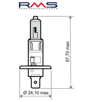 Žárovka RMS 246510035 12V 55W, H1 bílá