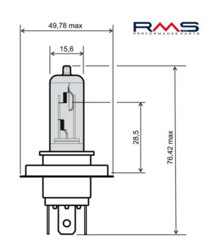 Přední světlo RMS 246510180 HS1 12V 35/35W