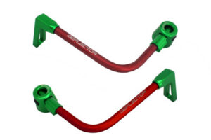 Chrániče páček ACCOSSATO DE003 s červenou hadicí a kloubem right + left , aluminium