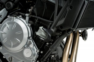 Pádové protektory rámu PUIG R12 3182N černý s šedou gumou pro KAWASAKI ZX-6R 636 Ninja (2013<) 2019-2023
