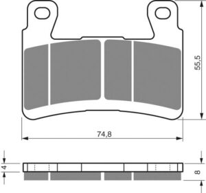 Brzdové destičky GOLDFREN 324 GP6 pro KAWASAKI ZX-6R 636 Ninja (2013<) 2013-2024