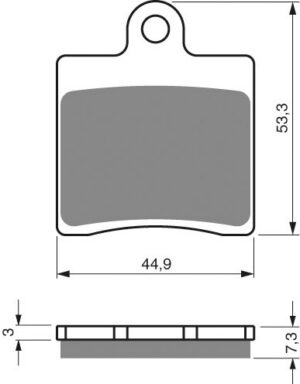 Brzdové destičky GOLDFREN 367 S3 (1 set = 4 pcs)