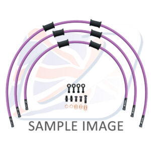 STANDARD Hadice přední brzdy sada Venhill POWERHOSEPLUS SUZ-6002FB-PU (3 hadice v sadě) fialové hadice, černé koncovky