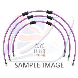 STANDARD Hadice přední brzdy sada Venhill POWERHOSEPLUS SUZ-6002F-PU (3 hadice v sadě) fialové hadice, chromové koncovky