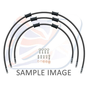 STANDARD Hadice přední brzdy sada Venhill POWERHOSEPLUS YAM-9004FS-BK (3 hadice v sadě) černé hadice, nerezové koncovky
