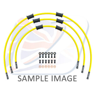 STANDARD Hadice přední brzdy sada Venhill POWERHOSEPLUS YAM-7006FB-YE (3 hadice v sadě) žluté hadice, černé koncovky