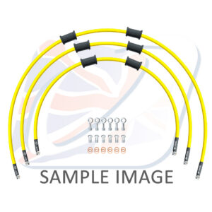 STANDARD Hadice přední brzdy sada Venhill POWERHOSEPLUS YAM-7006F-YE (3 hadice v sadě) žluté hadice, chromové koncovky