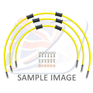 STANDARD Hadice přední brzdy sada Venhill POWERHOSEPLUS YAM-7006FS-YE (3 hadice v sadě) žluté hadice, nerezové koncovky